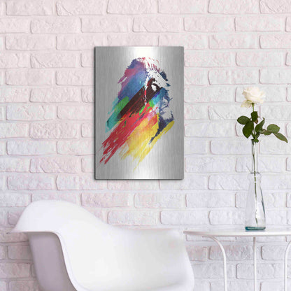 Luxe Metal Art 'Our Hero' by Robert Farkas, Metal Wall Art,16x24