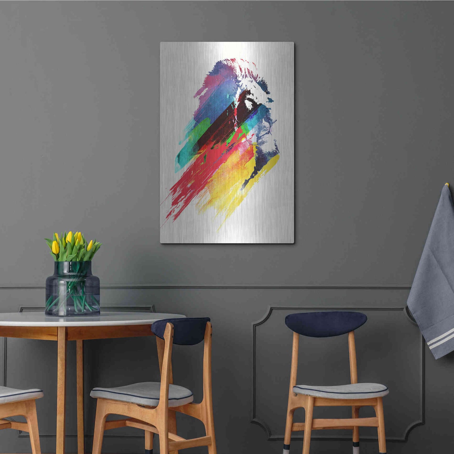 Luxe Metal Art 'Our Hero' by Robert Farkas, Metal Wall Art,24x36
