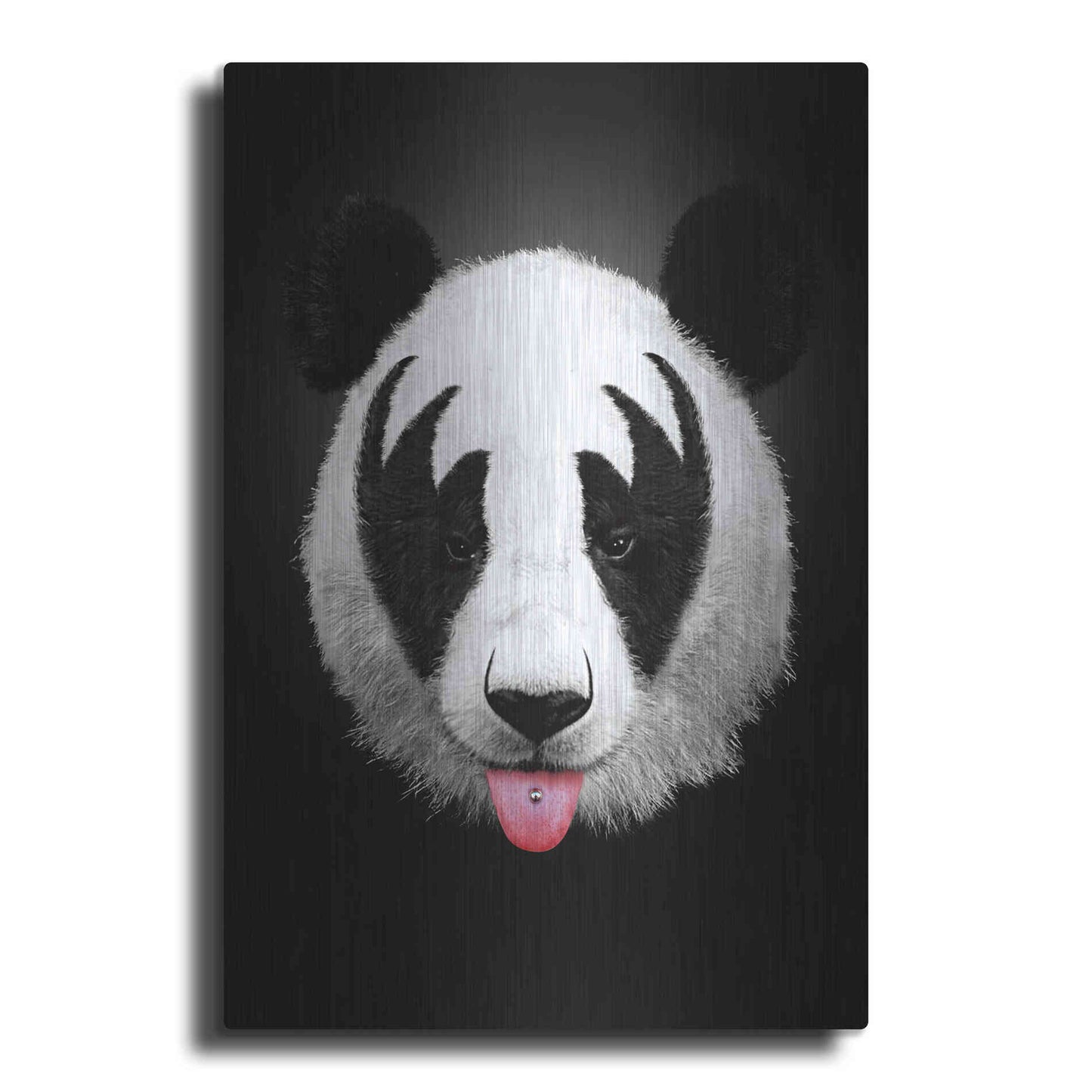 Luxe Metal Art 'Panda Rocks' by Robert Farkas, Metal Wall Art