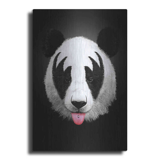 Luxe Metal Art 'Panda Rocks' by Robert Farkas, Metal Wall Art