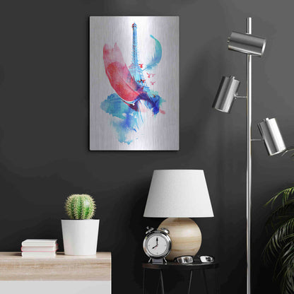 Luxe Metal Art 'Pigeons of Paris' by Robert Farkas, Metal Wall Art,16x24