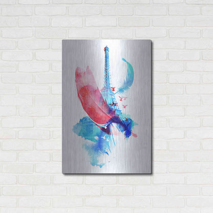 Luxe Metal Art 'Pigeons of Paris' by Robert Farkas, Metal Wall Art,24x36