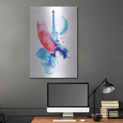 Luxe Metal Art 'Pigeons of Paris' by Robert Farkas, Metal Wall Art,24x36