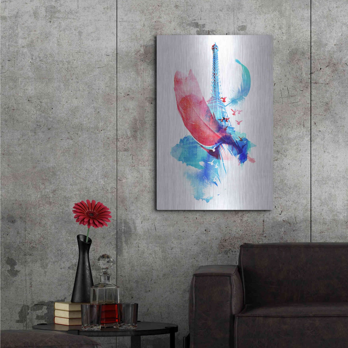 Luxe Metal Art 'Pigeons of Paris' by Robert Farkas, Metal Wall Art,24x36