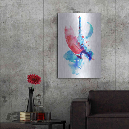 Luxe Metal Art 'Pigeons of Paris' by Robert Farkas, Metal Wall Art,24x36