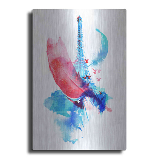 Luxe Metal Art 'Pigeons of Paris' by Robert Farkas, Metal Wall Art