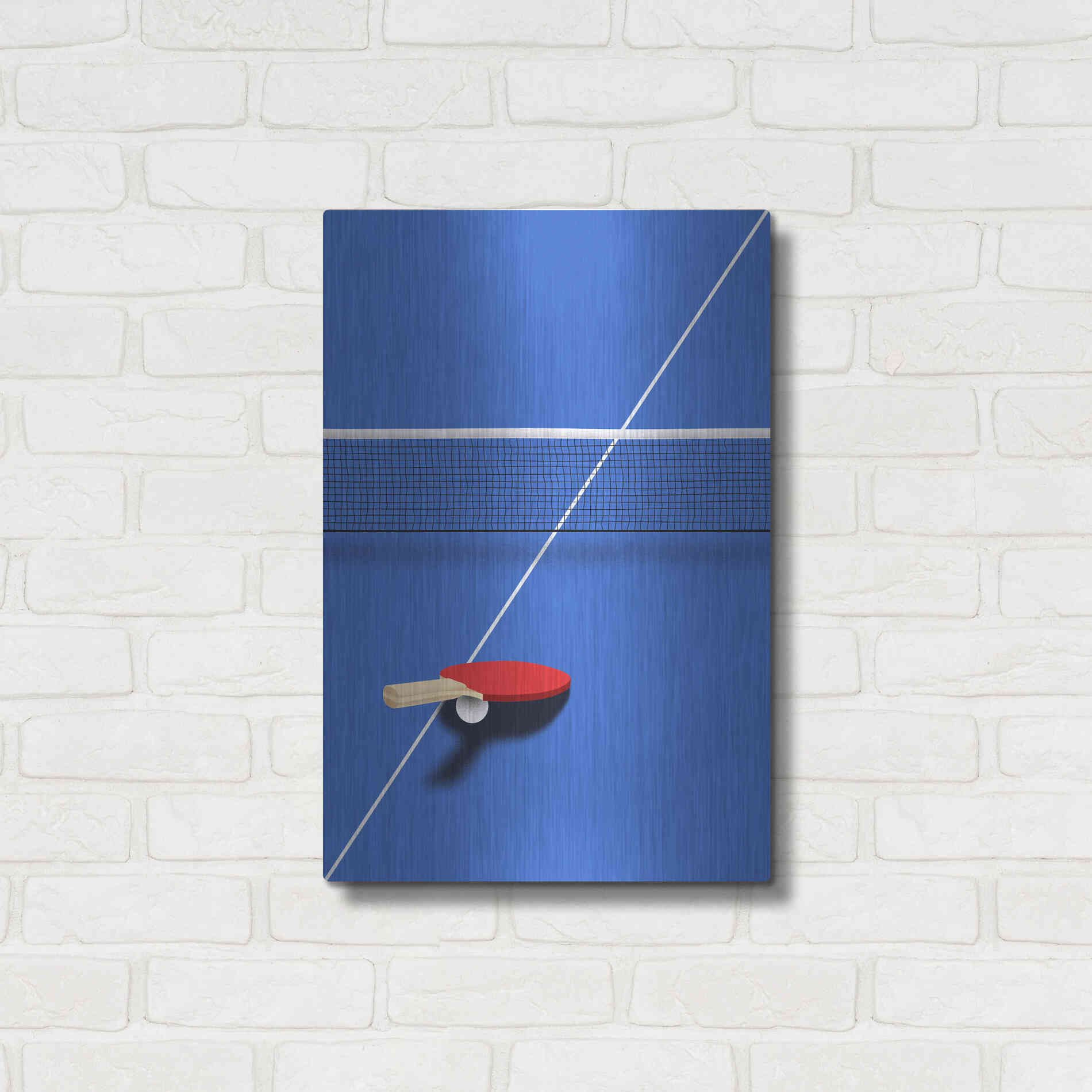 Luxe Metal Art 'Pingpong' by Robert Farkas, Metal Wall Art,16x24