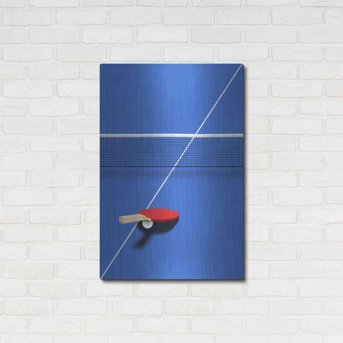 Luxe Metal Art 'Pingpong' by Robert Farkas, Metal Wall Art,24x36