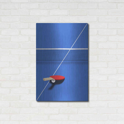 Luxe Metal Art 'Pingpong' by Robert Farkas, Metal Wall Art,24x36