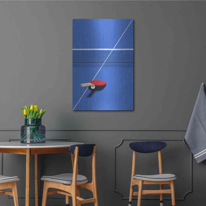 Luxe Metal Art 'Pingpong' by Robert Farkas, Metal Wall Art,24x36