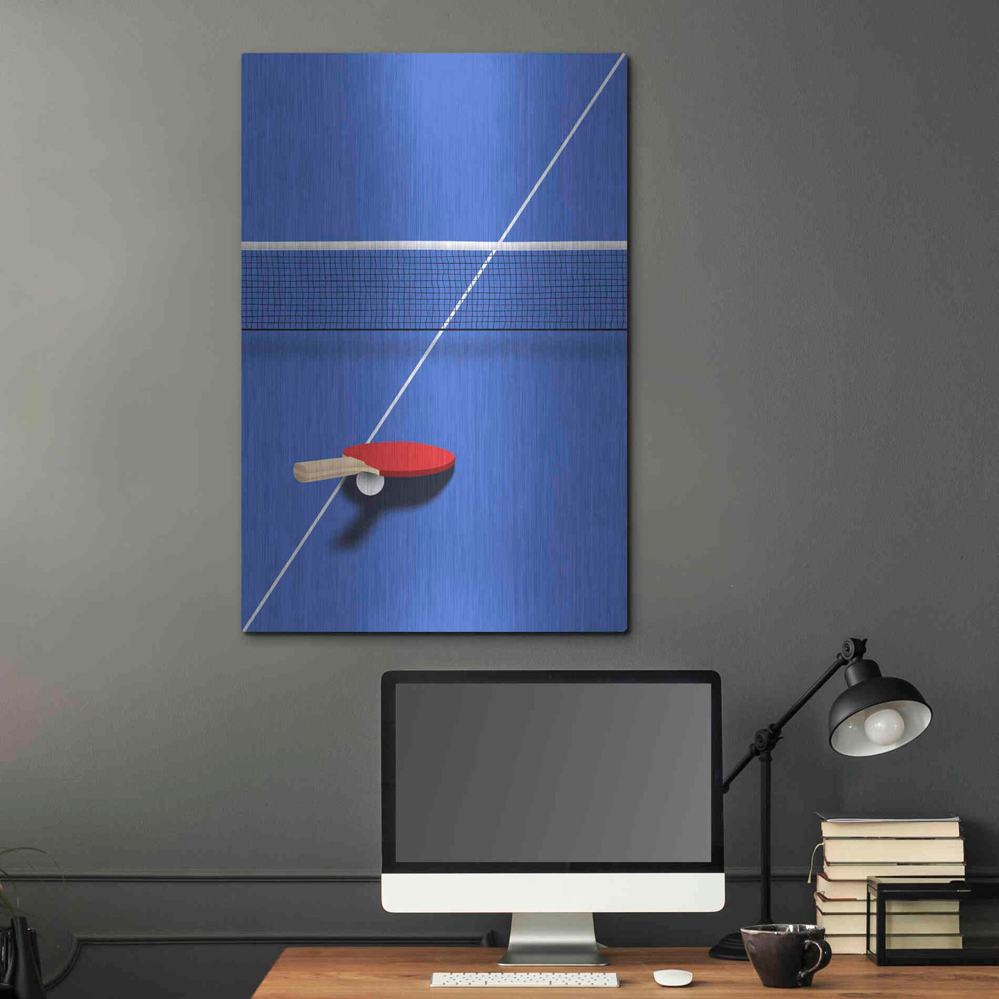 Luxe Metal Art 'Pingpong' by Robert Farkas, Metal Wall Art,24x36