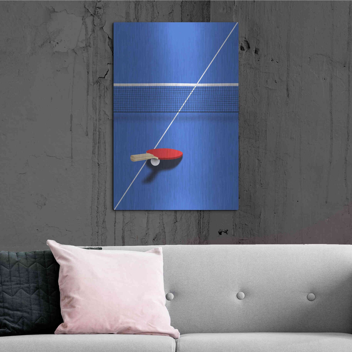 Luxe Metal Art 'Pingpong' by Robert Farkas, Metal Wall Art,24x36