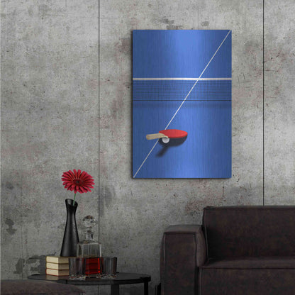 Luxe Metal Art 'Pingpong' by Robert Farkas, Metal Wall Art,24x36