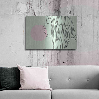 Luxe Metal Art 'Pink Bubble Gum' by Robert Farkas, Metal Wall Art,36x24