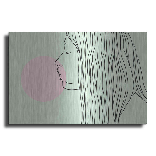 Luxe Metal Art 'Pink Bubble Gum' by Robert Farkas, Metal Wall Art