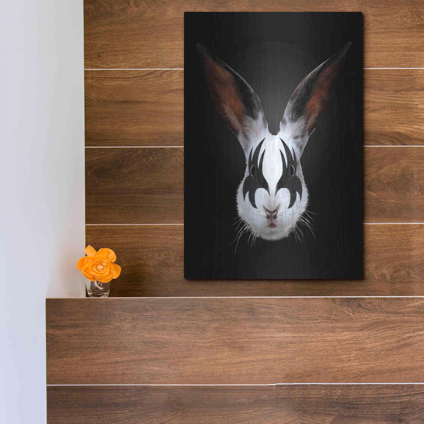 Luxe Metal Art 'Rabbit Rocks' by Robert Farkas, Metal Wall Art,12x16