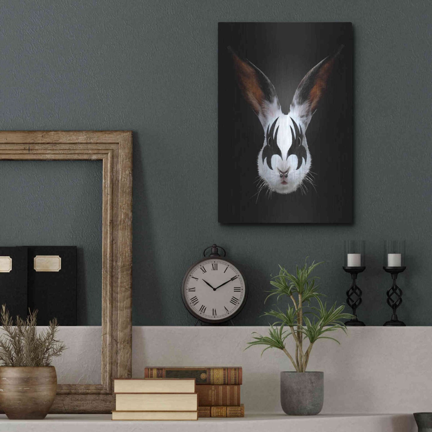 Luxe Metal Art 'Rabbit Rocks' by Robert Farkas, Metal Wall Art,12x16