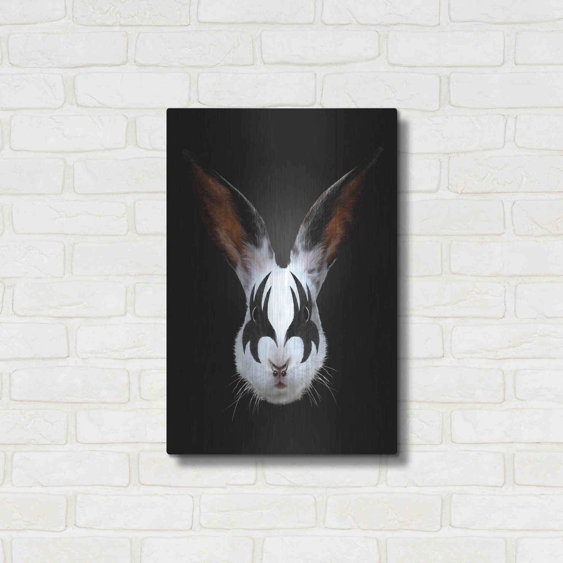 Luxe Metal Art 'Rabbit Rocks' by Robert Farkas, Metal Wall Art,16x24