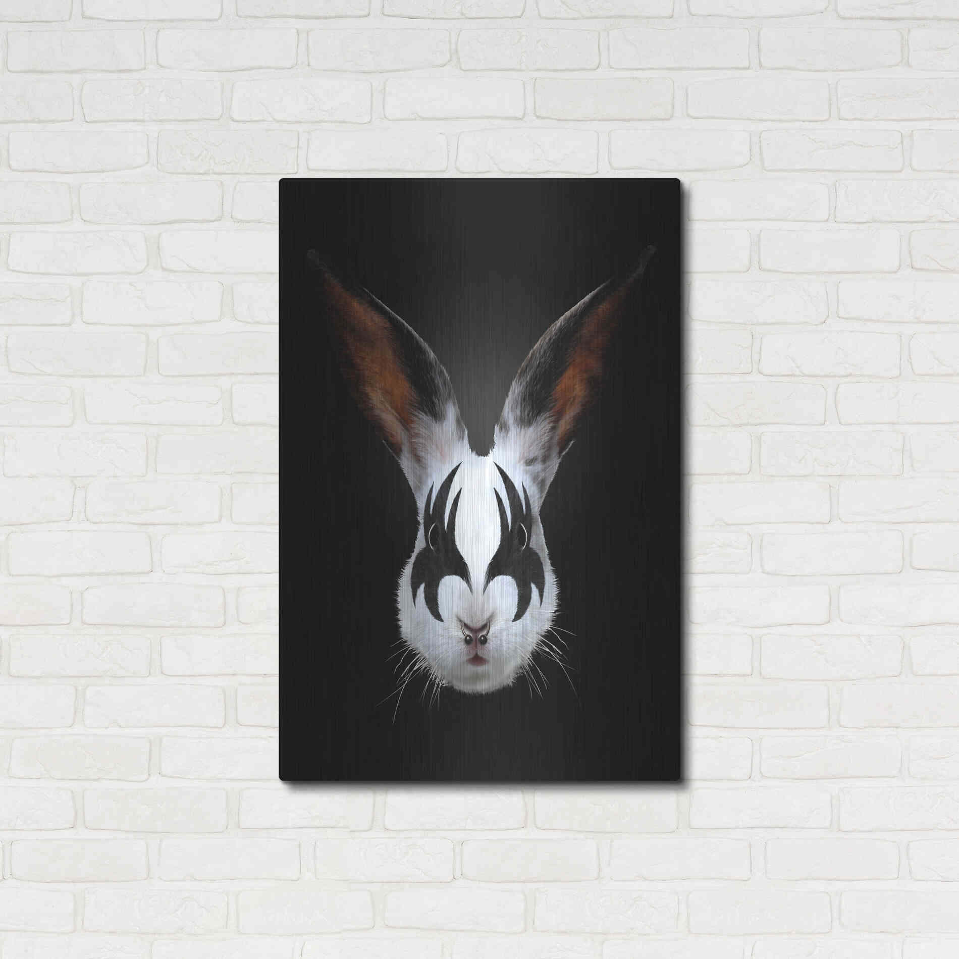 Luxe Metal Art 'Rabbit Rocks' by Robert Farkas, Metal Wall Art,24x36