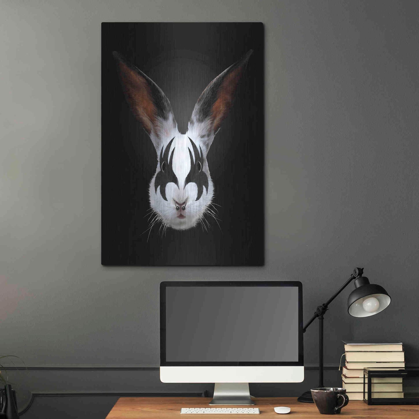 Luxe Metal Art 'Rabbit Rocks' by Robert Farkas, Metal Wall Art,24x36