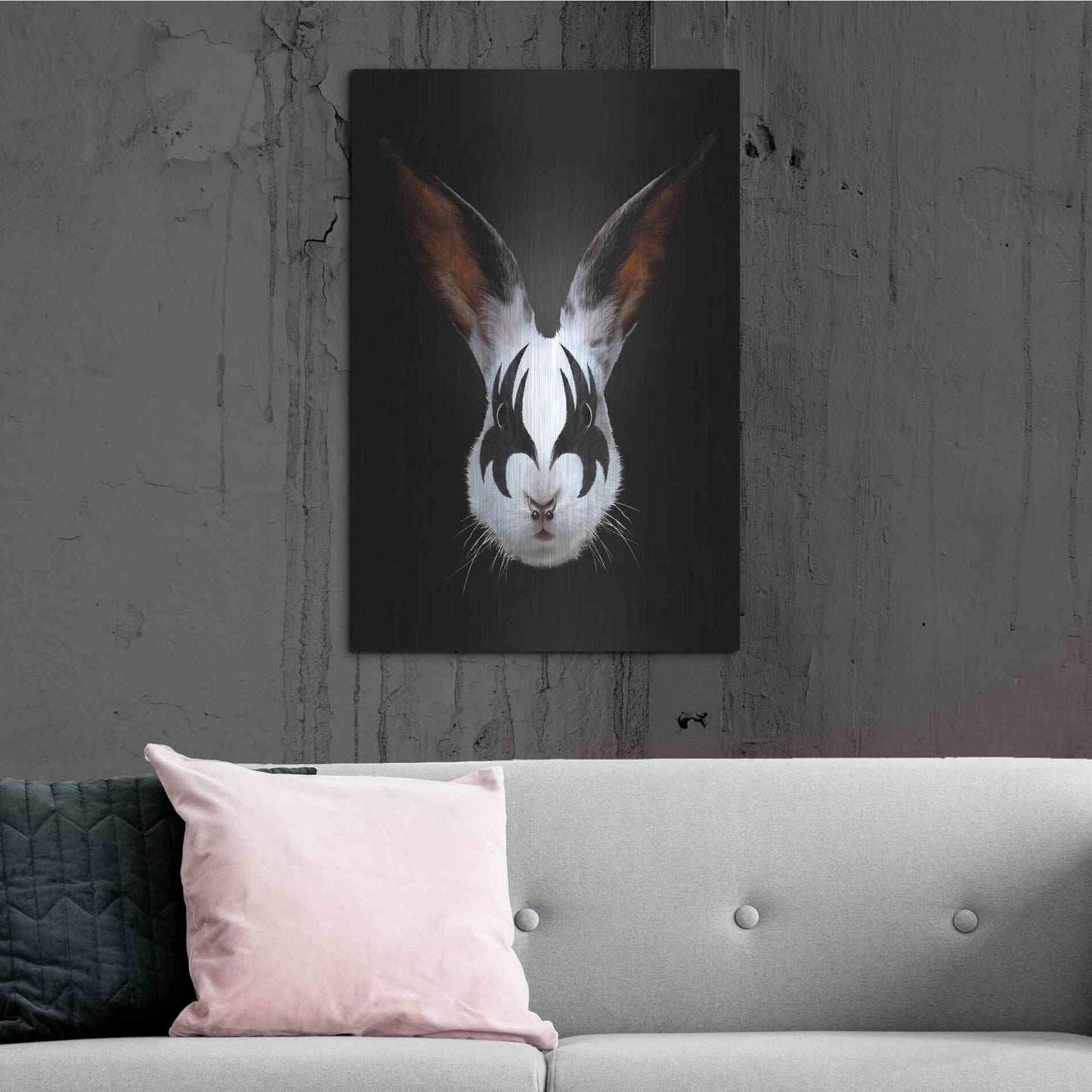 Luxe Metal Art 'Rabbit Rocks' by Robert Farkas, Metal Wall Art,24x36