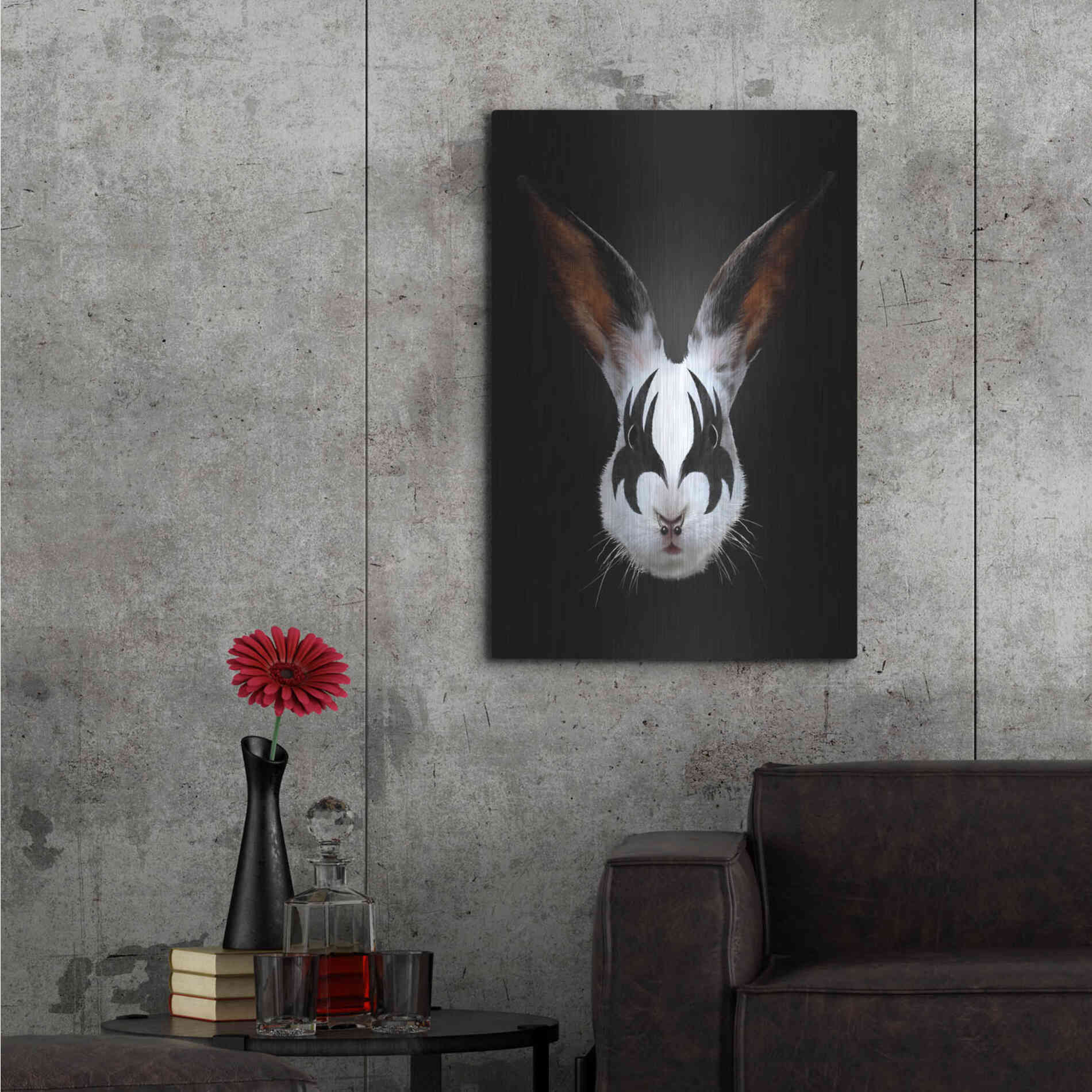 Luxe Metal Art 'Rabbit Rocks' by Robert Farkas, Metal Wall Art,24x36