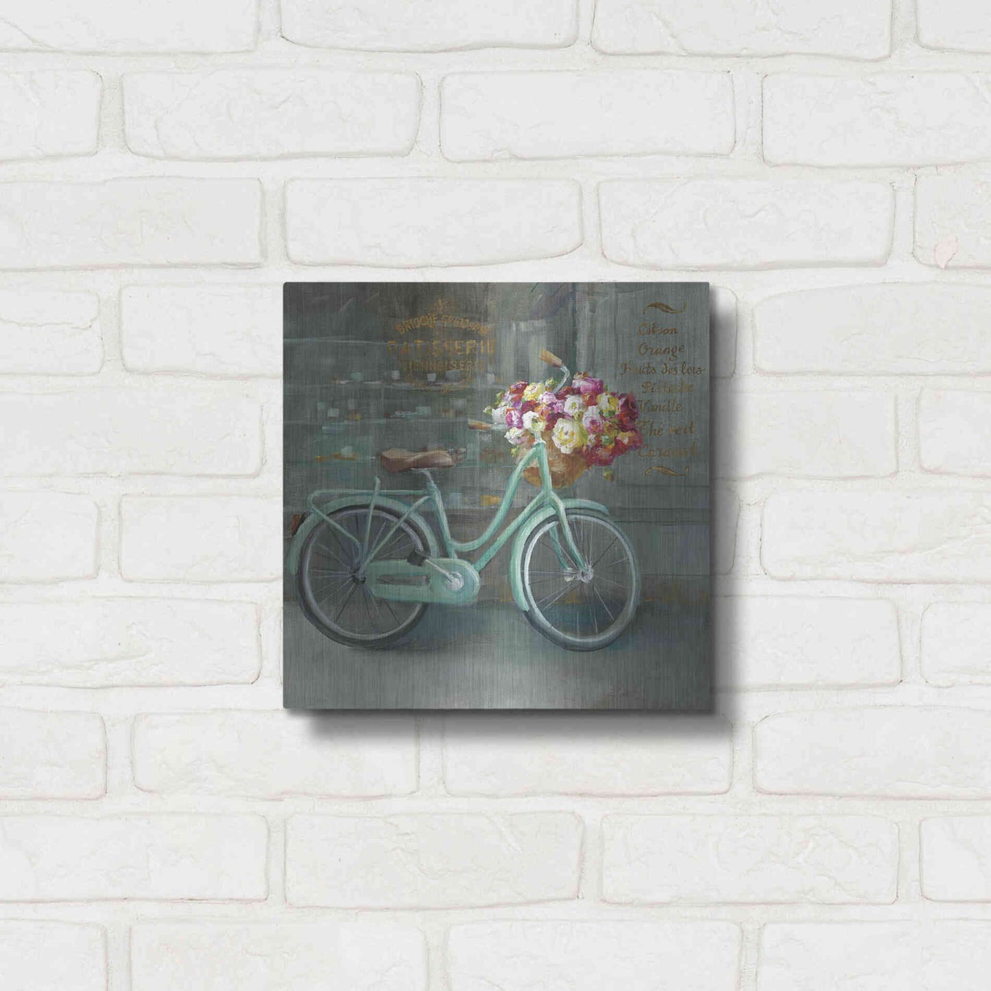 Luxe Metal Art 'Joy of Paris I' by Danhui Nai, Metal Wall Art,12x12