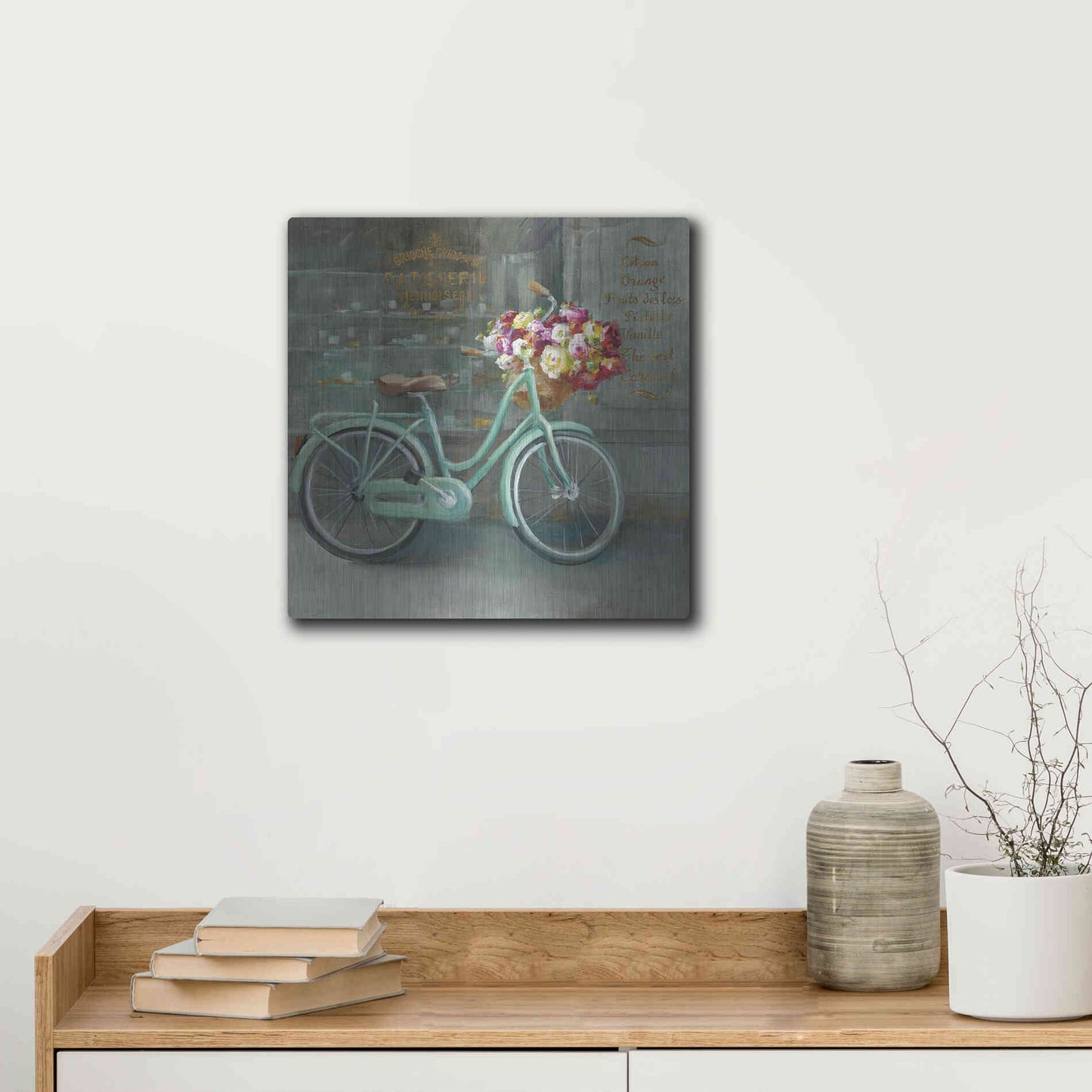 Luxe Metal Art 'Joy of Paris I' by Danhui Nai, Metal Wall Art,12x12