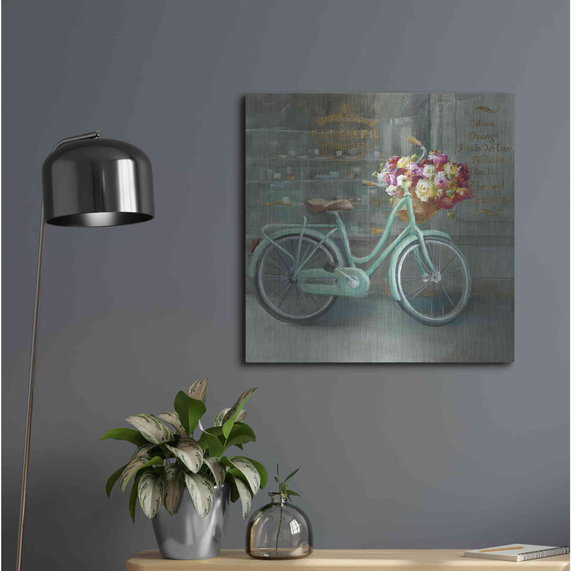 Luxe Metal Art 'Joy of Paris I' by Danhui Nai, Metal Wall Art,24x24