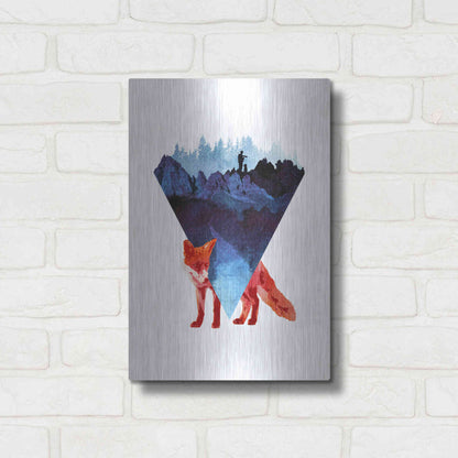 Luxe Metal Art 'Risky Road' by Robert Farkas, Metal Wall Art,12x16