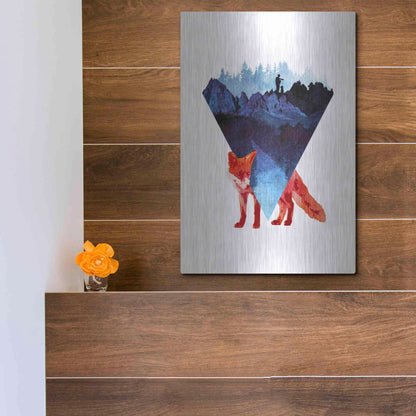 Luxe Metal Art 'Risky Road' by Robert Farkas, Metal Wall Art,12x16