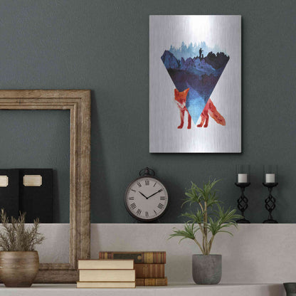 Luxe Metal Art 'Risky Road' by Robert Farkas, Metal Wall Art,12x16