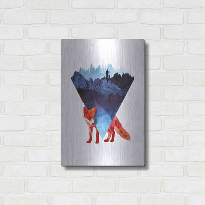 Luxe Metal Art 'Risky Road' by Robert Farkas, Metal Wall Art,16x24