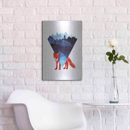 Luxe Metal Art 'Risky Road' by Robert Farkas, Metal Wall Art,16x24