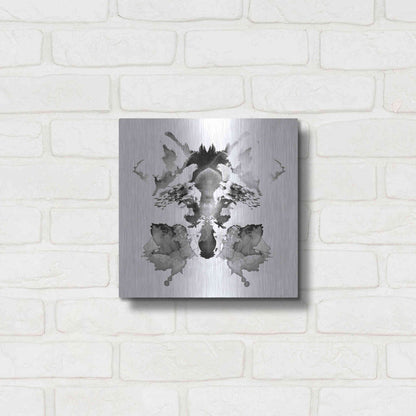 Luxe Metal Art 'Rorscach' by Robert Farkas, Metal Wall Art,12x12
