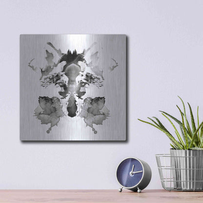 Luxe Metal Art 'Rorscach' by Robert Farkas, Metal Wall Art,12x12