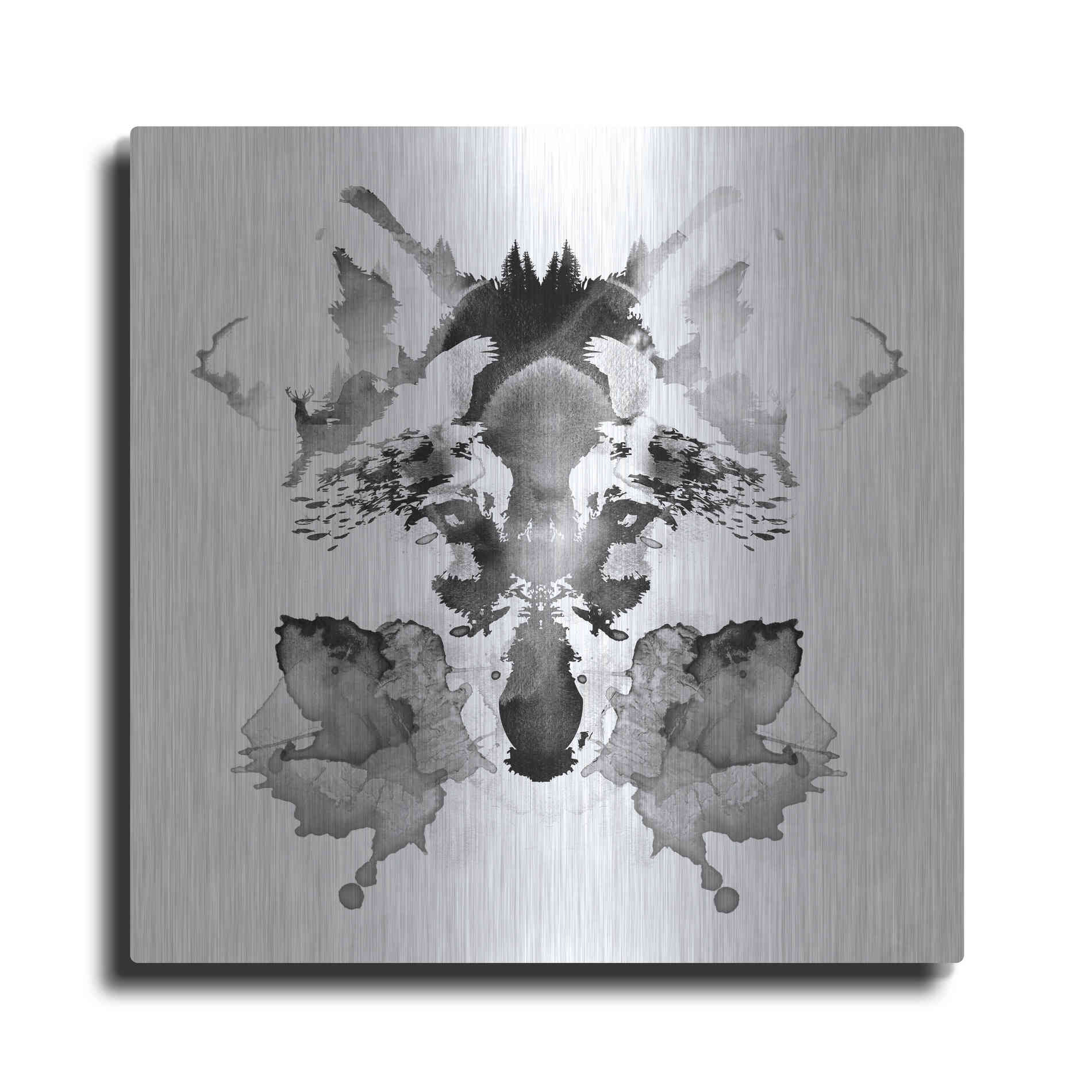 Luxe Metal Art 'Rorscach' by Robert Farkas, Metal Wall Art