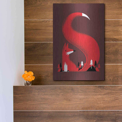 Luxe Metal Art 'S Like a Fox' by Robert Farkas, Metal Wall Art,12x16