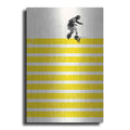 Luxe Metal Art 'Slide in Stripes' by Robert Farkas, Metal Wall Art