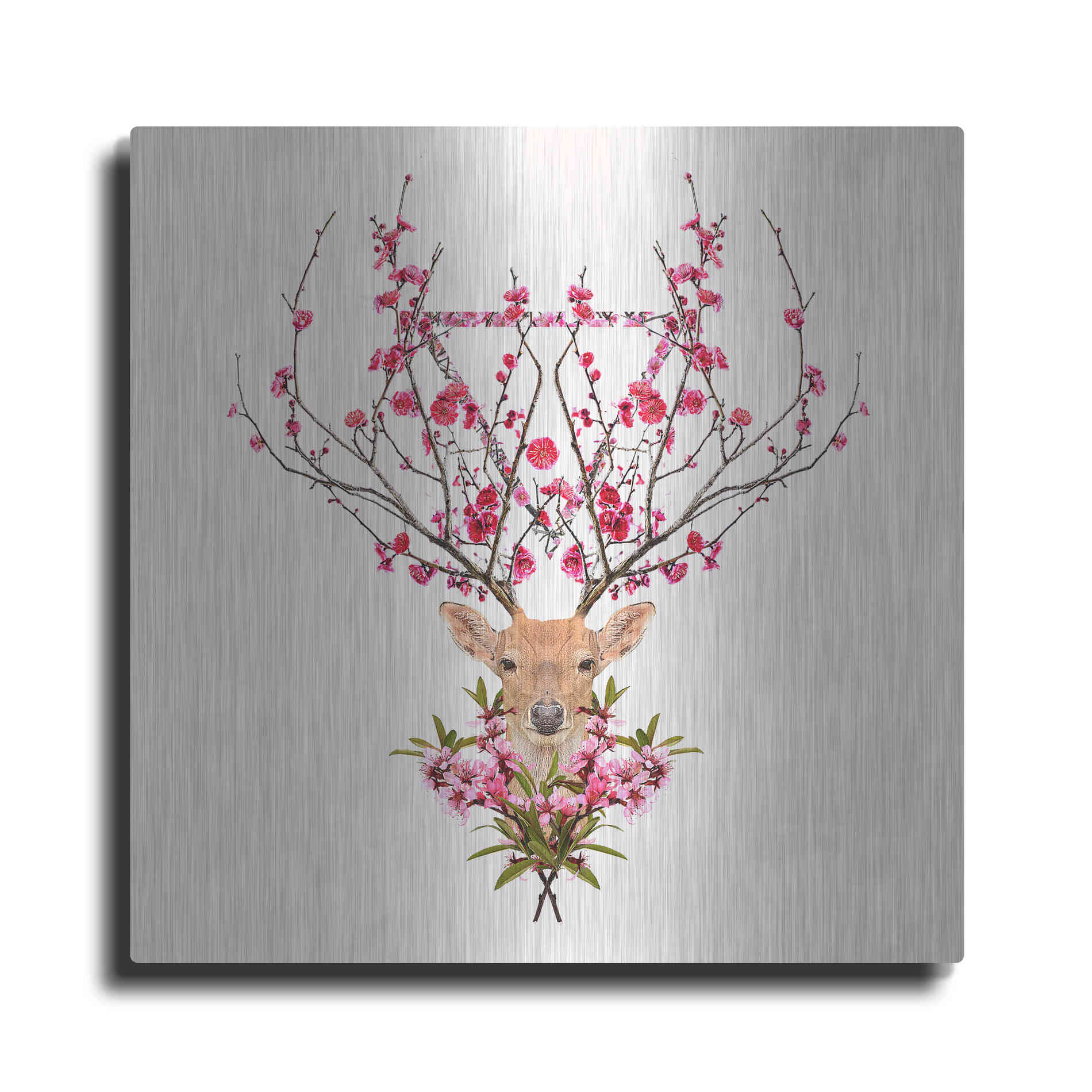 Luxe Metal Art 'Spring Deer' by Robert Farkas, Metal Wall Art