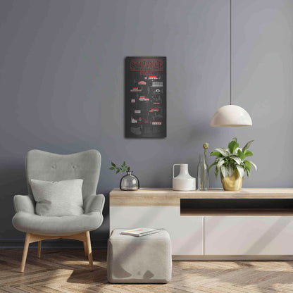 Luxe Metal Art 'Strange Map' by Robert Farkas, Metal Wall Art,12x24