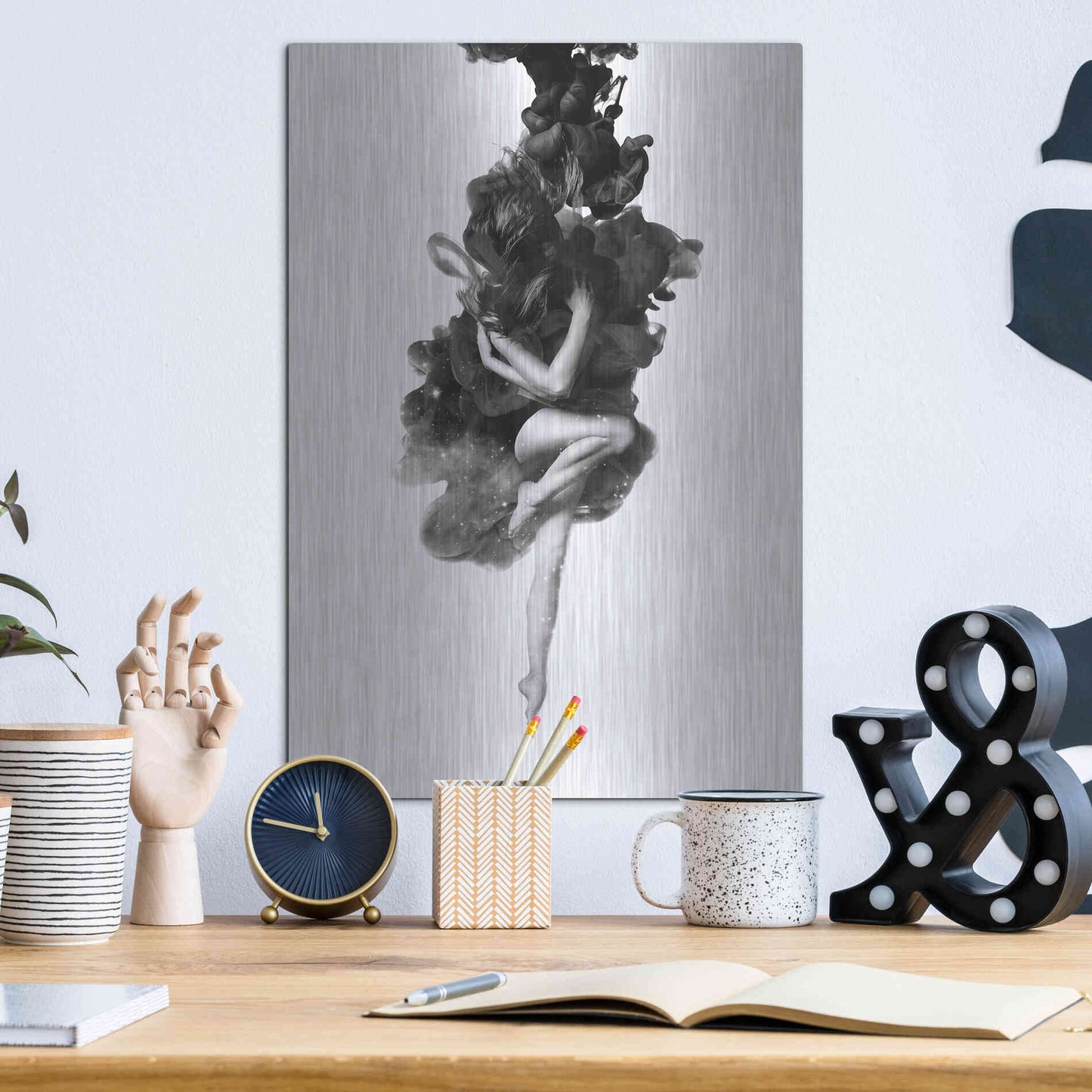 Luxe Metal Art 'The Born of The Universe' by Robert Farkas, Metal Wall Art,12x16