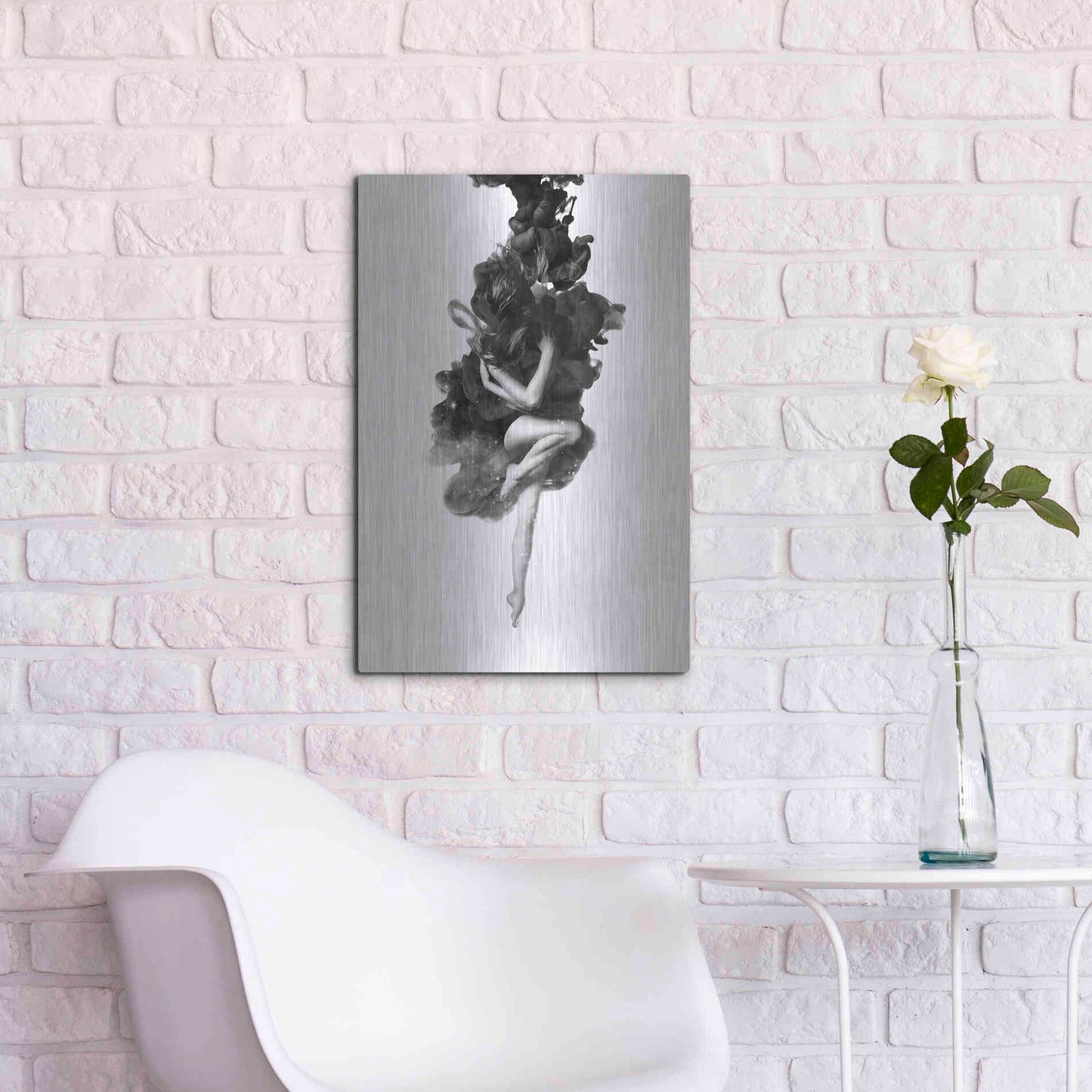 Luxe Metal Art 'The Born of The Universe' by Robert Farkas, Metal Wall Art,16x24