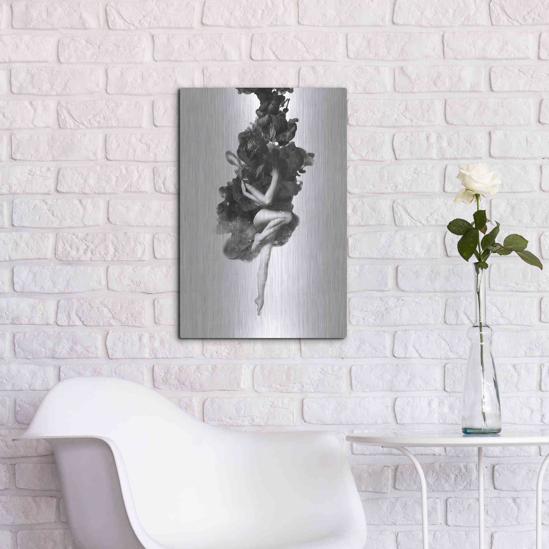 Luxe Metal Art 'The Born of The Universe' by Robert Farkas, Metal Wall Art,16x24