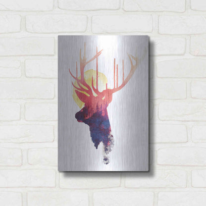 Luxe Metal Art 'The Burning Sun' by Robert Farkas, Metal Wall Art,12x16