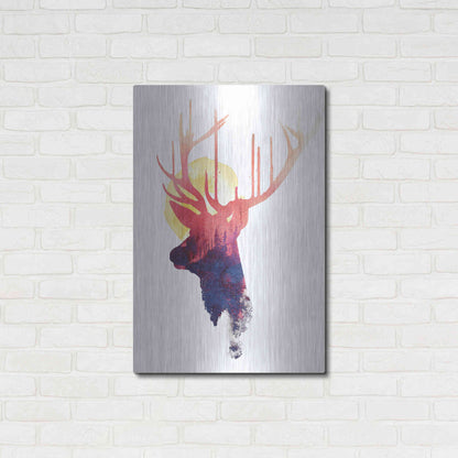 Luxe Metal Art 'The Burning Sun' by Robert Farkas, Metal Wall Art,24x36