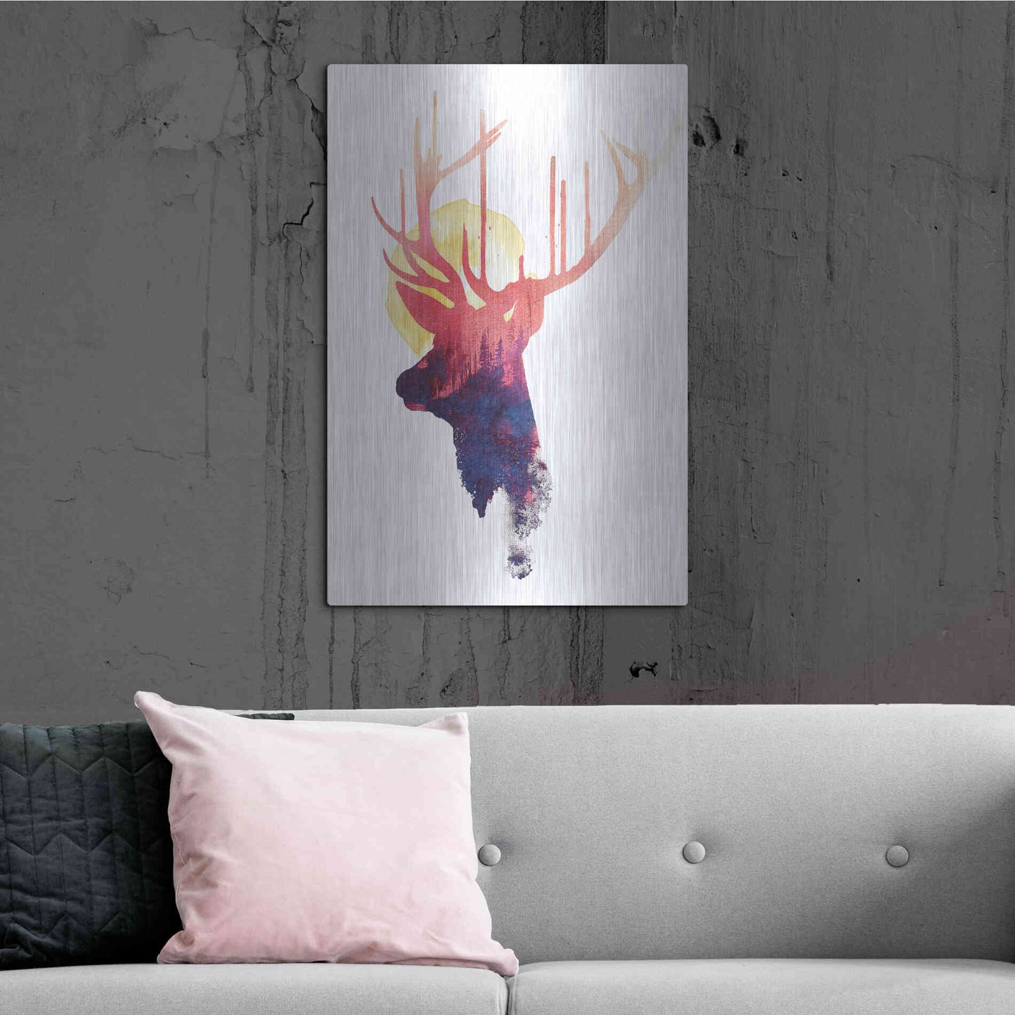 Luxe Metal Art 'The Burning Sun' by Robert Farkas, Metal Wall Art,24x36