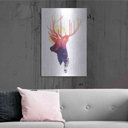 Luxe Metal Art 'The Burning Sun' by Robert Farkas, Metal Wall Art,24x36