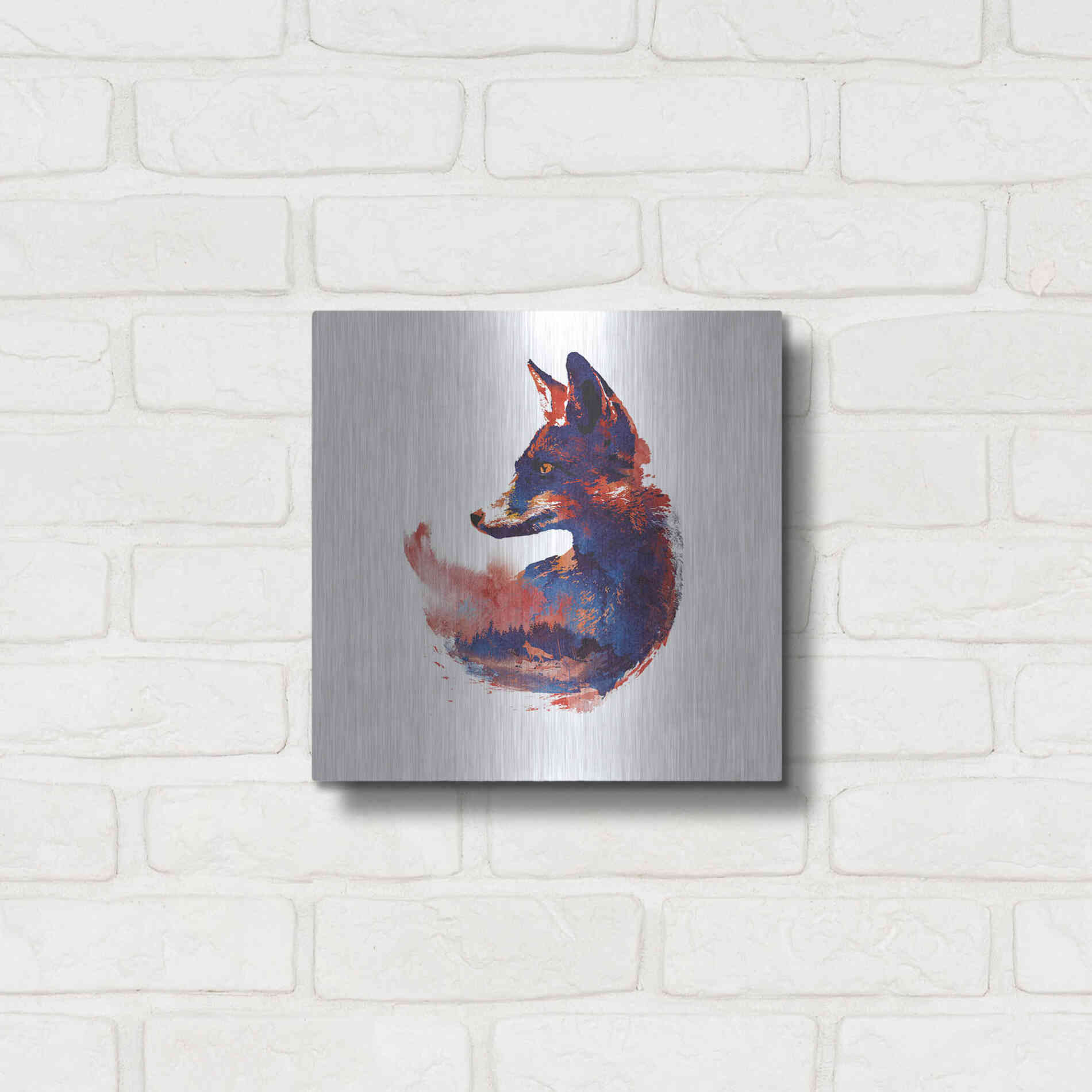 Luxe Metal Art 'The Future is Bright' by Robert Farkas, Metal Wall Art,12x12