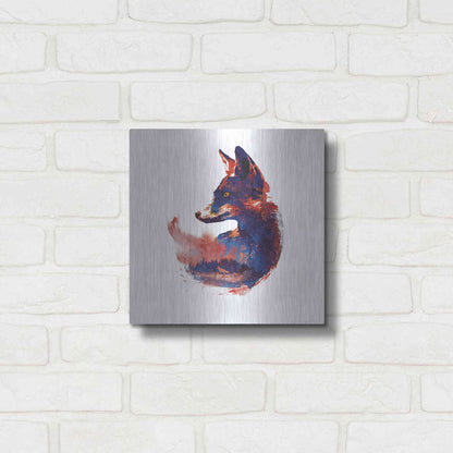 Luxe Metal Art 'The Future is Bright' by Robert Farkas, Metal Wall Art,12x12